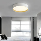 Plafonnier rond scandinave effet bois LED Dimmable pour chambre