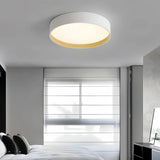 Plafonnier rond scandinave effet bois LED Dimmable pour chambre
