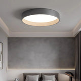 Plafonnier rond scandinave effet bois LED Dimmable pour chambre