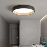 Plafonnier rond scandinave effet bois LED Dimmable pour chambre