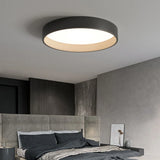 Plafonnier rond scandinave effet bois LED Dimmable pour chambre