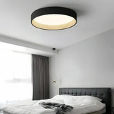 Plafonnier rond scandinave effet bois LED Dimmable pour chambre