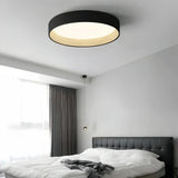 Plafonnier rond scandinave effet bois LED Dimmable pour chambre