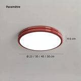 Plafonnier rond scandinave LED dimmable pour chambre