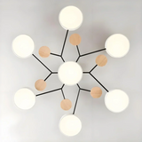 Plafonnier scandinave LED multi têtes dimmable pour salon