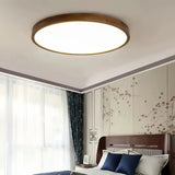 Plafonnier scandinave bois LED dimmable pour chambre