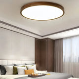 Plafonnier scandinave bois LED dimmable pour chambre
