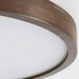 Plafonnier scandinave bois LED dimmable pour chambre
