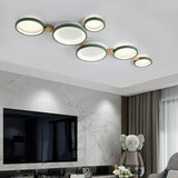Plafonnier scandinave led dimmable multi cercles pour salon