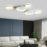 Plafonnier scandinave led dimmable multi cercles pour salon