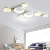 Plafonnier scandinave led dimmable multi cercles pour salon