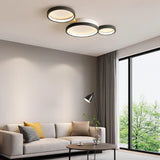 Plafonnier scandinave led dimmable multi cercles pour salon