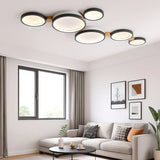 Plafonnier scandinave led dimmable multi cercles pour salon