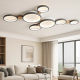 Plafonnier scandinave led dimmable multi cercles pour salon