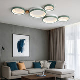 Plafonnier scandinave led dimmable multi cercles pour salon