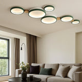 Plafonnier scandinave led dimmable multi cercles pour salon