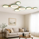Plafonnier scandinave led dimmable multi cercles pour salon