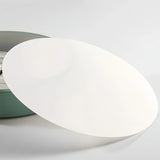 Plafonnier scandinave rond en bois et métal LED dimmable pour chambre