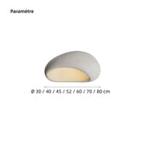 Plafonnier wabi sabi LED dimmable pour chambre