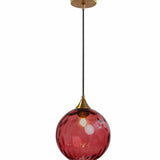 Suspension Boule en Verre Coloré Design Moderne pour Salle à Manger