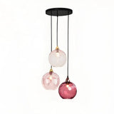 Suspension boule en verre coloré scandinave pour salle à manger