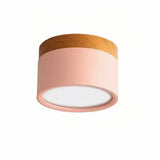 spot LED de plafond cylindrique macaron scandinave dimmable pour couloir