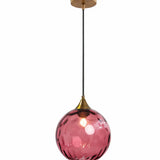 Suspension Boule en Verre Coloré Design Moderne pour Salle à Manger