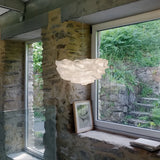 Suspension fleurie LED en inox design moderne pour salon