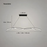Suspension LED vague minimaliste dimmable pour salle à manger