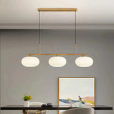 Suspension 3 lampes en verre scandinave LED dimmable pour salle à manger