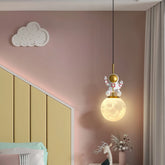 Suspension astronaute lune led dimmable pour chambre d’enfant