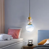 Suspension astronaute lune led dimmable pour chambre d’enfant