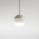 Suspension boule en verre coloré dégradé moderne à hauteur réglable pour salle à manger