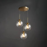 Suspension boule en verre vintage à hauteur réglable pour salle à manger