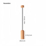 Suspension scandinave cylindrique cannelée colorée pour salle à manger