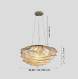 Suspension fleurie LED en inox design moderne pour salon