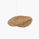 Suspension en bambou boheme artisanale à hauteur réglable pour salle à manger