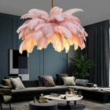 Suspension en plume de style scandinave pour salon