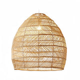 Suspension en rotin naturel artisanal hauteur réglable pour salle à manger