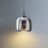 Suspension en verre moderne LED à hauteur réglable pour salle à manger