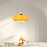 Suspension en verre moderne LED réglable en hauteur pour salle à manger
