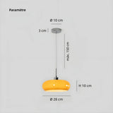 Suspension en verre moderne LED réglable en hauteur pour salle à manger