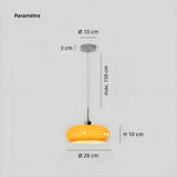 Suspension en verre moderne LED réglable en hauteur pour salle à manger