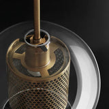 Suspension en verre transparent et métal moderne à hauteur réglable pour salle à manger
