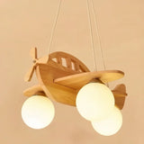 Suspension enfant avion en bois à hauteur réglable LED