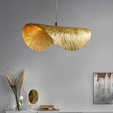 Suspension feuille en laiton design moderne à hauteur réglable pour salle à manger