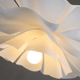 Suspension fleur blanche moderne LED dimmable pour salle à manger