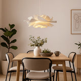 Suspension fleur blanche moderne LED dimmable pour salle à manger