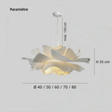 Suspension fleur blanche moderne LED dimmable pour salle à manger