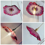 Suspension fleur en verre violet vintage hauteur réglable pour salle à manger